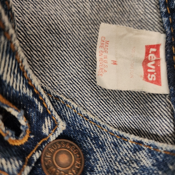 Vintage 80s LEVI STRAUSS Women's Size L Denim Jean Jacket 57508-1109 USA Made - Picture 4 of 4